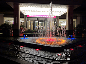酒店广场彩色喷泉2019-8-18完工